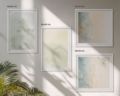 Set 4 slik v okvirju Tekstura pastelnega akvarelnega platna
