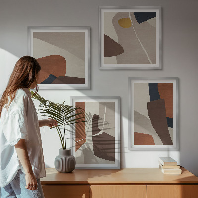 Pripravljena stenska galerija Abstraktne moderne oblike