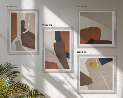 Pripravljena stenska galerija Abstraktne moderne oblike