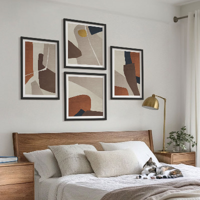Pripravljena stenska galerija Abstraktne moderne oblike