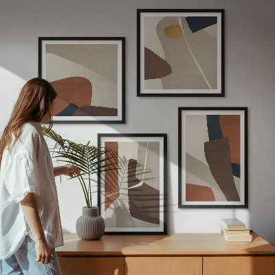 Pripravljena stenska galerija Abstraktne moderne oblike