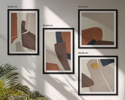 Pripravljena stenska galerija Abstraktne moderne oblike