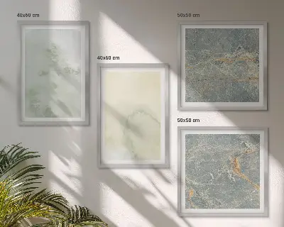 Komplet slik nad zofo pastelne akvarelne barve na platnu