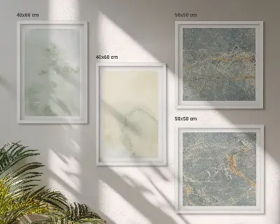 Komplet slik nad zofo pastelne akvarelne barve na platnu