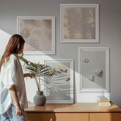 Pripravljena stenska galerija Okraski za plažo iz boho kamnov