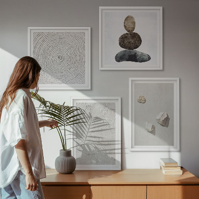 Pripravljena stenska galerija Peščeni kamni moderne barve