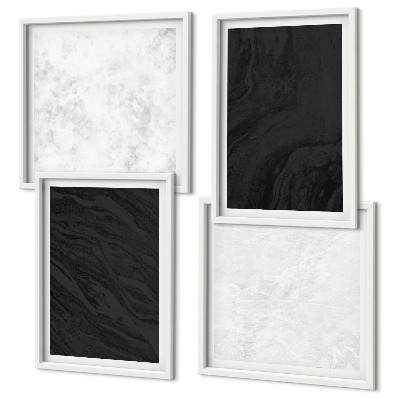 Set 4 slik v okvirju Temno svetli glamurozni frnikoli