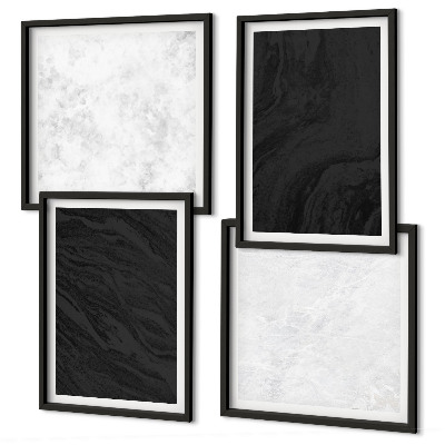 Set 4 slik v okvirju Temno svetli glamurozni frnikoli