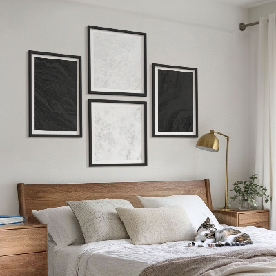 Set 4 slik v okvirju Temno svetli glamurozni frnikoli