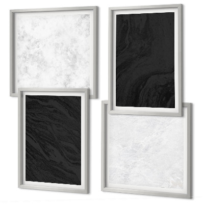 Set 4 slik v okvirju Temno svetli glamurozni frnikoli