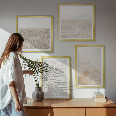Set 4 slik v okvirju Pastelne modne teksture