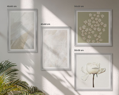 Pripravljena stenska galerija Rože, modne boho teksture