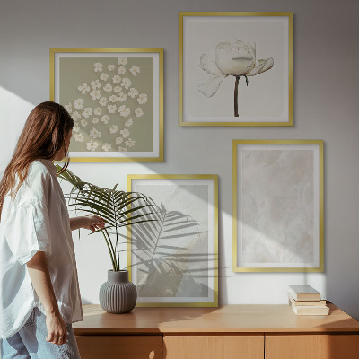Pripravljena stenska galerija Rože, modne boho teksture
