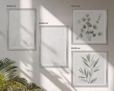 Pripravljena stenska galerija marmorna struktura s pastelno obarvanimi vejicami