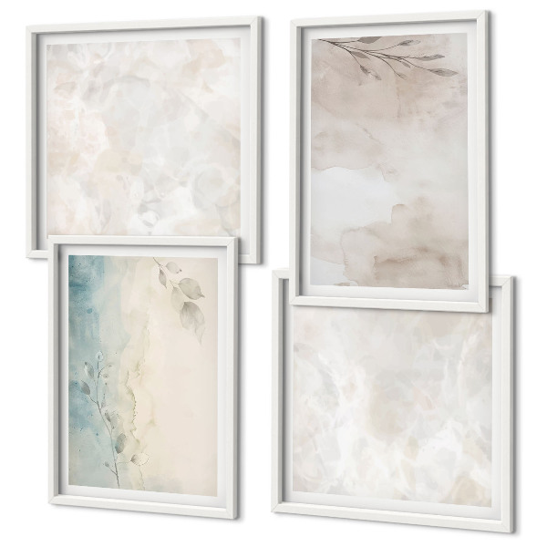 Komplet slik nad zofo Tekstura akvarelne slike