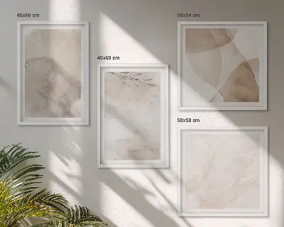 Pripravljena stenska galerija akvarelne barve z boemsko teksturo