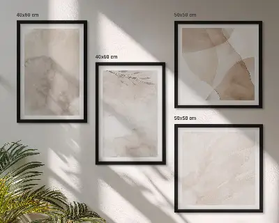 Pripravljena stenska galerija akvarelne barve z boemsko teksturo