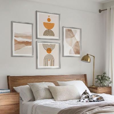 Set 4 slik v okvirju Strukture odtenkov minimalizma