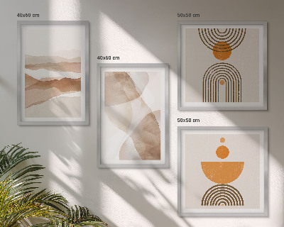 Set 4 slik v okvirju Strukture odtenkov minimalizma