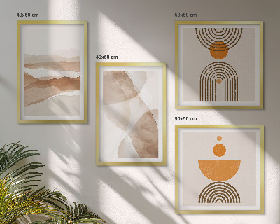 Set 4 slik v okvirju Strukture odtenkov minimalizma
