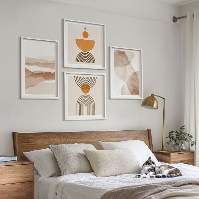 Set 4 slik v okvirju Strukture odtenkov minimalizma