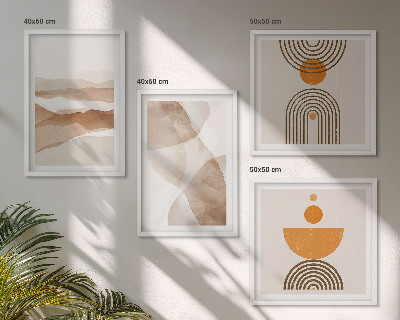 Set 4 slik v okvirju Strukture odtenkov minimalizma