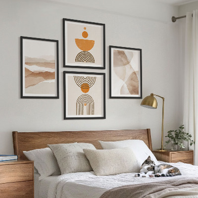 Set 4 slik v okvirju Strukture odtenkov minimalizma