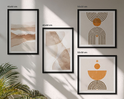 Set 4 slik v okvirju Strukture odtenkov minimalizma