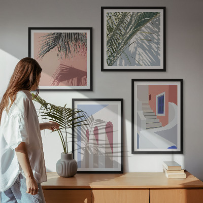 Pripravljena stenska galerija Ilustracije mestne arhitekture