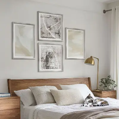 Pripravljena stenska galerija minimalizem teksture barv