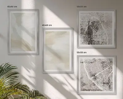 Pripravljena stenska galerija minimalizem teksture barv