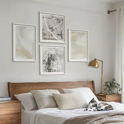 Pripravljena stenska galerija minimalizem teksture barv