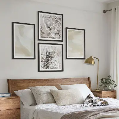 Pripravljena stenska galerija minimalizem teksture barv