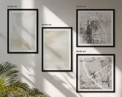 Pripravljena stenska galerija minimalizem teksture barv