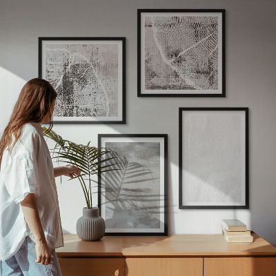 Pripravljena stenska galerija Abstraktne moderne oblike