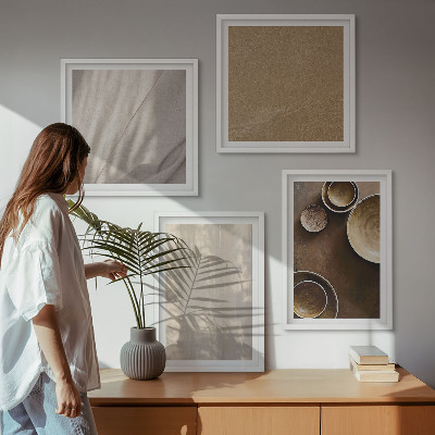 Set 4 slik v okvirju Strukture teksture minimalizem