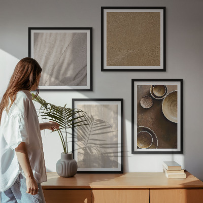 Set 4 slik v okvirju Strukture teksture minimalizem