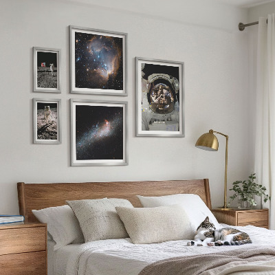 Set 5 slik v okvirju Pristanek astronavtov na Luni