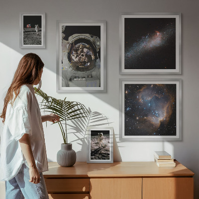 Set 5 slik v okvirju Pristanek astronavtov na Luni