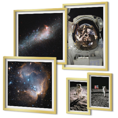 Set 5 slik v okvirju Pristanek astronavtov na Luni