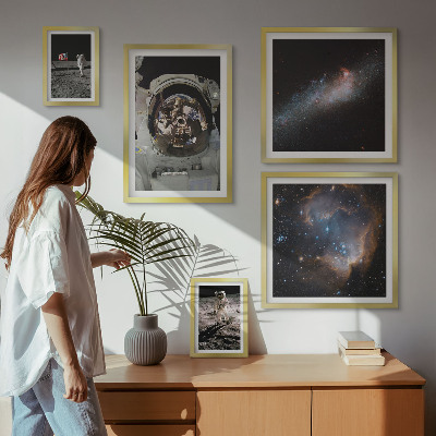 Set 5 slik v okvirju Pristanek astronavtov na Luni