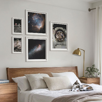 Set 5 slik v okvirju Pristanek astronavtov na Luni