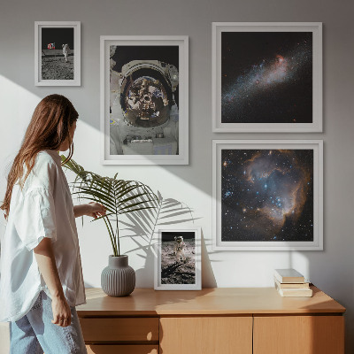 Set 5 slik v okvirju Pristanek astronavtov na Luni