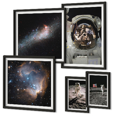 Set 5 slik v okvirju Pristanek astronavtov na Luni