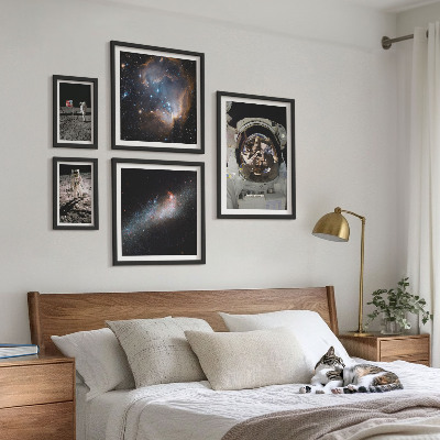 Set 5 slik v okvirju Pristanek astronavtov na Luni