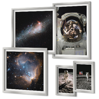 Set 5 slik v okvirju Pristanek astronavtov na Luni