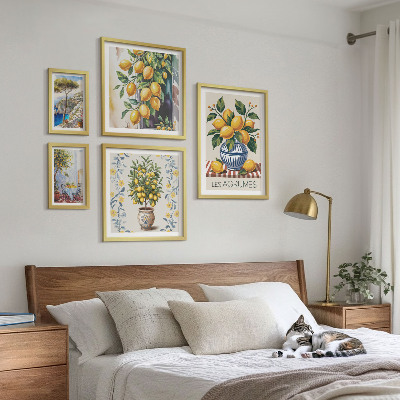 Poliptih v okvirju Citrusi v mediteranskem slogu