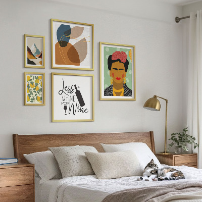 Komplet ujemajočih se slik Abstraktni portreti v boho slogu