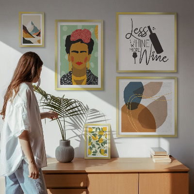 Komplet ujemajočih se slik Abstraktni portreti v boho slogu