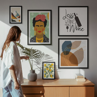 Komplet ujemajočih se slik Abstraktni portreti v boho slogu